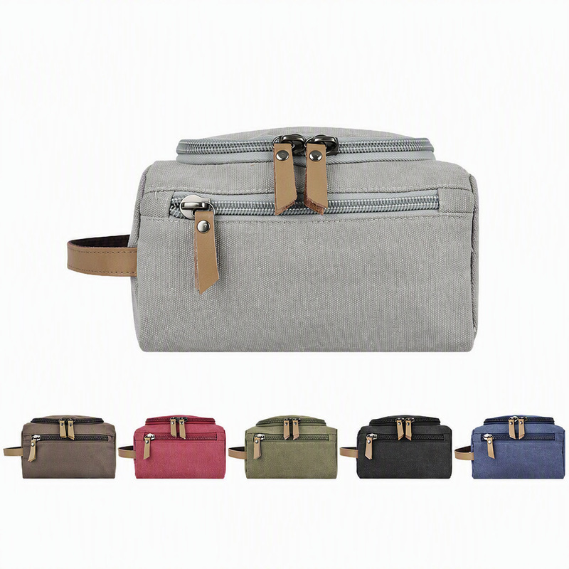 Cosmetic Bags - Men's canvas cosmetic bag, women's portable