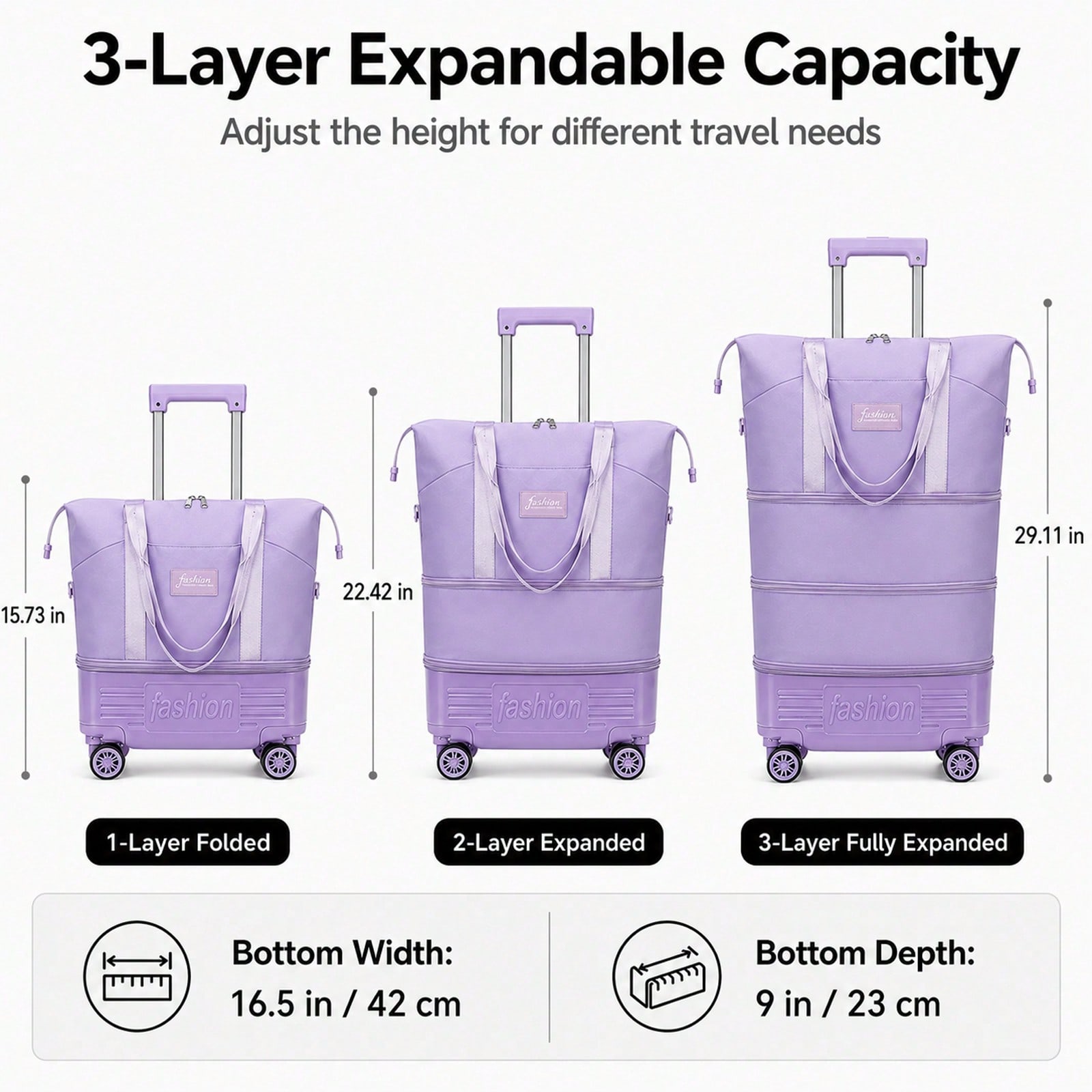 Expandable Rolling Travel Duff - Foldable Rolling Luggage Bag 评论和价格