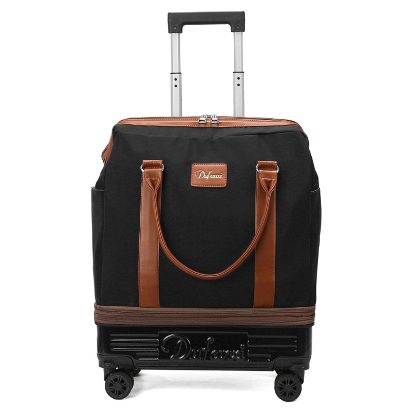 Wheeled Duffel Bag with Telesc - Foldable Rolling Luggage Bag 评论和价格