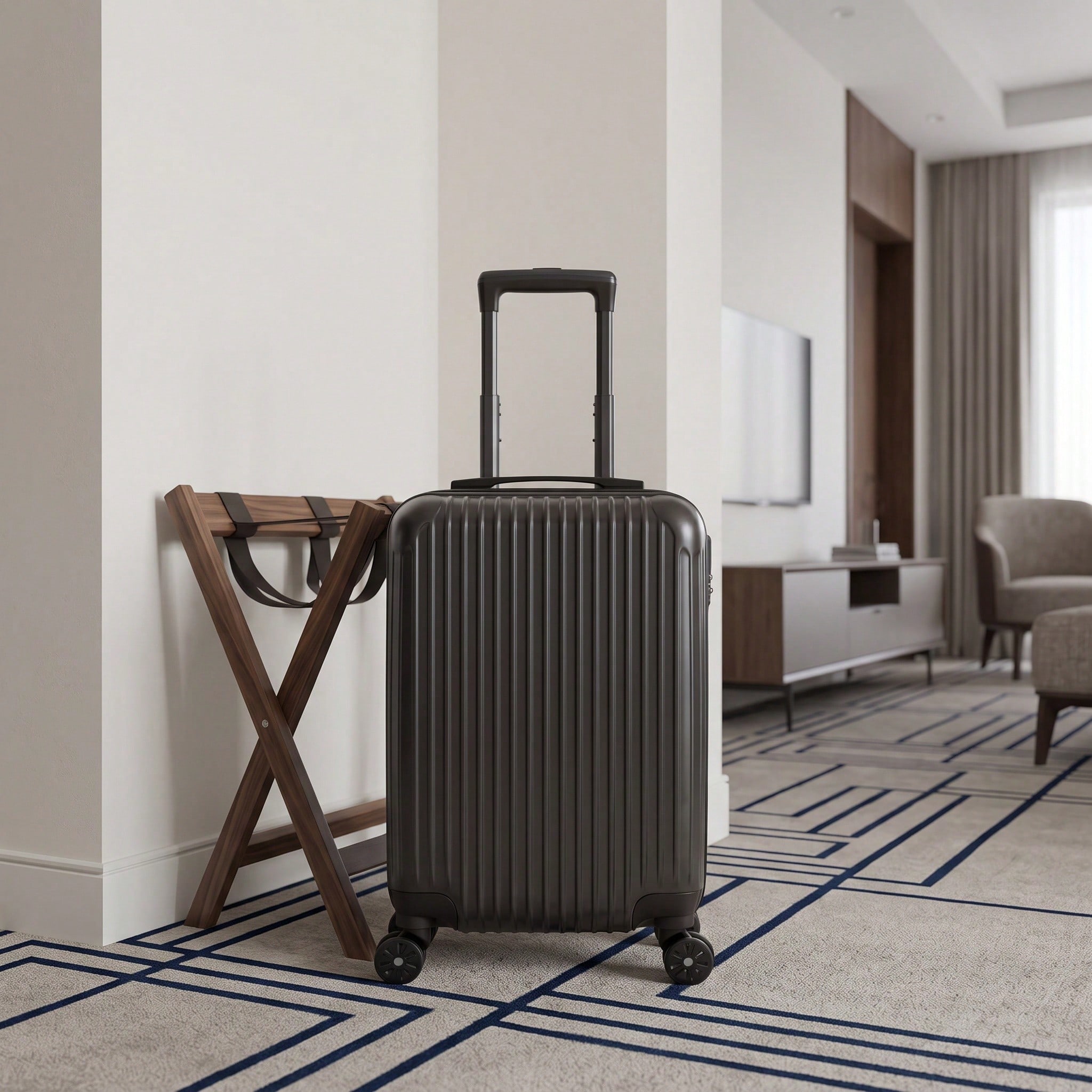 ABS Hard Shell Travel Luggage  - Spinner Wheel Rolling Suitcase 20 Inch 评论和价格