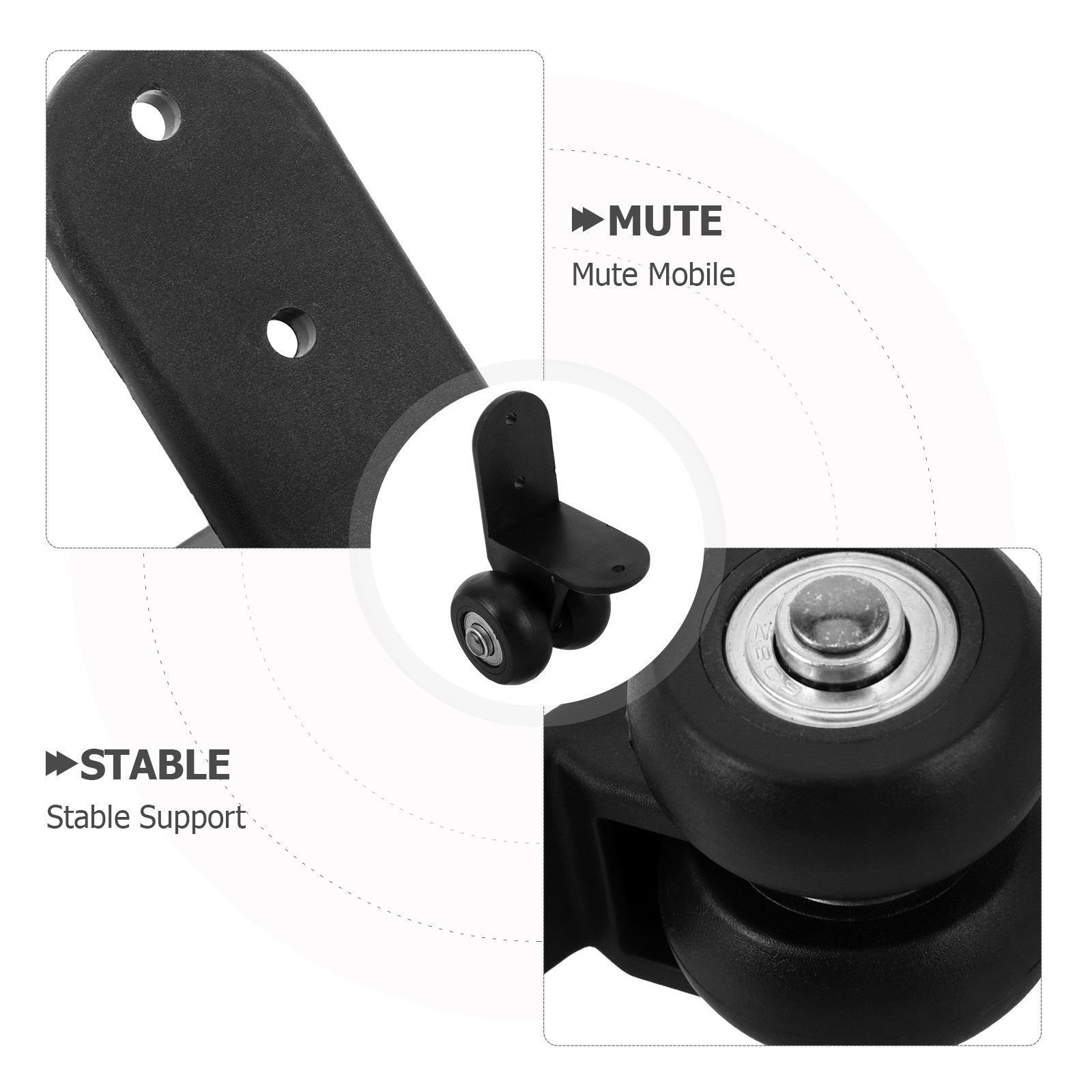 1Pair Heavy Duty Caster Wheels - Silent Replacement Luggage Wheels 评论和价格