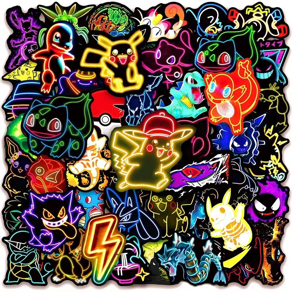100pcs Neon  Pokémon  Stickers - Luggage 评论和价格
